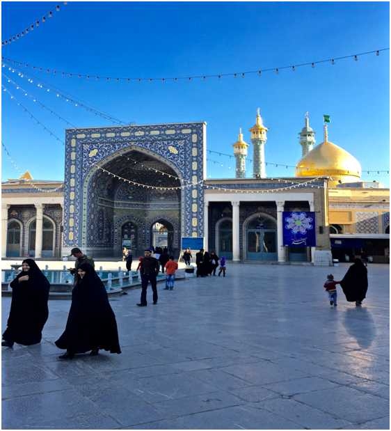 Courtyard at the Holy Shrine to Fatemah in Qom a