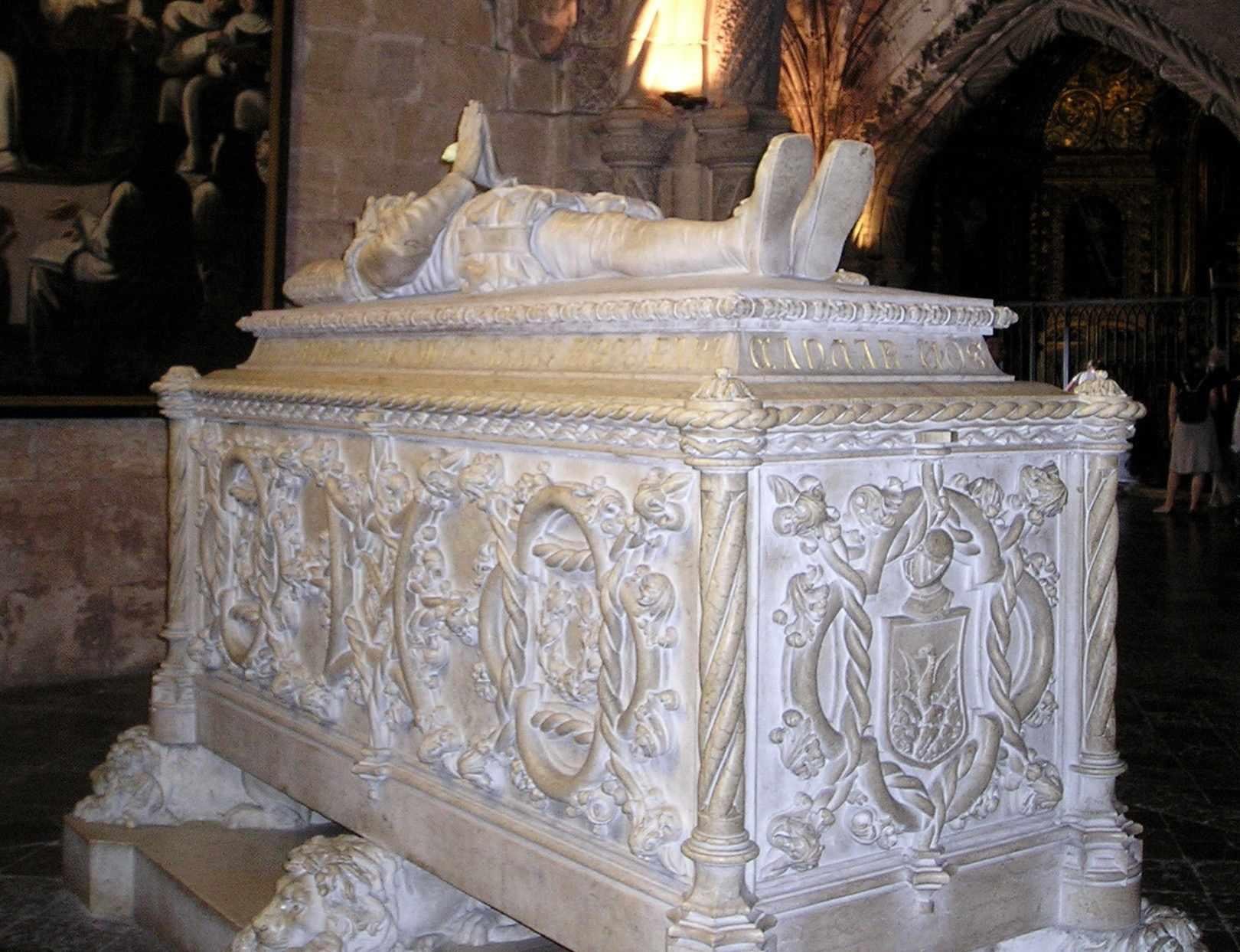 Vasco da Gama's Tomb in the Jéronimos Monastery , Lisbon 