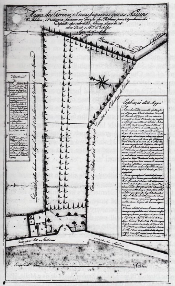 Plan of the original cemetery 1779 copy